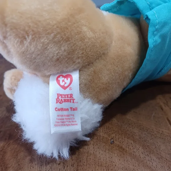 ✓Ty Beanie Babies Cotton Tail Peter Rabbit Movie 9" Doll S Plush Easter - Picture 9 of 9